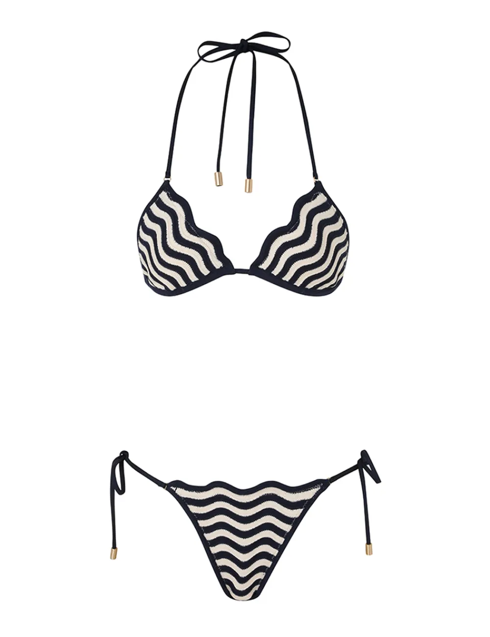 ZIMMERMANN Bikinis<Junie Textured Knit Bikini