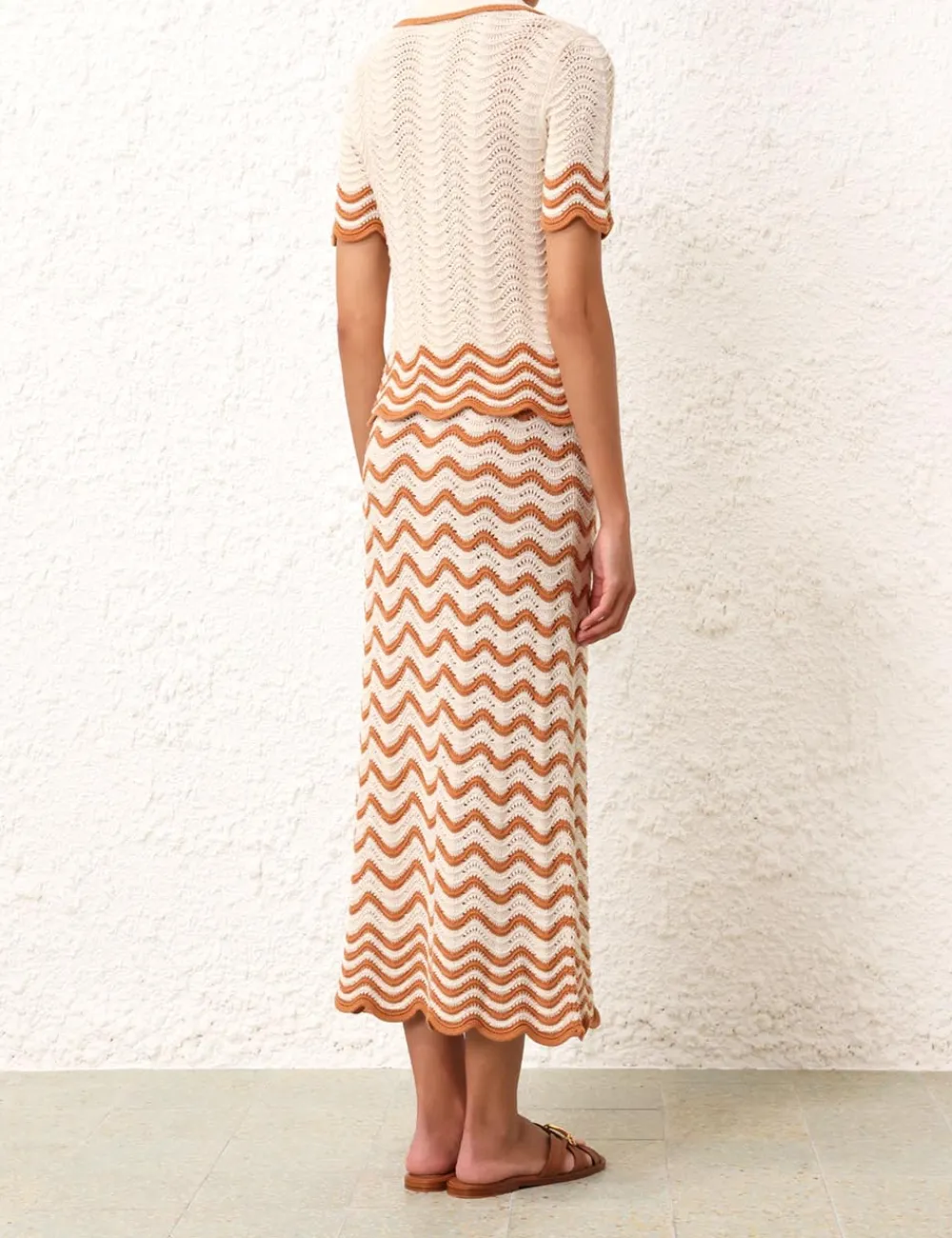 ZIMMERMANN Tops<Junie Textured Knit Polo