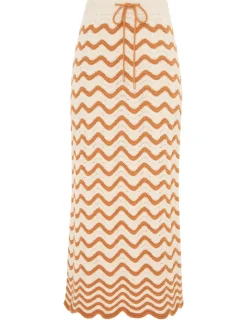 ZIMMERMANN Skirts<Junie Textured Knit Skirt