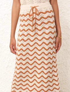 ZIMMERMANN Skirts<Junie Textured Knit Skirt