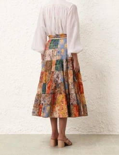 ZIMMERMANN Clothing<Junie Tiered Midi Skirt