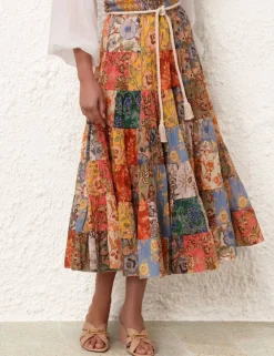 ZIMMERMANN Clothing<Junie Tiered Midi Skirt