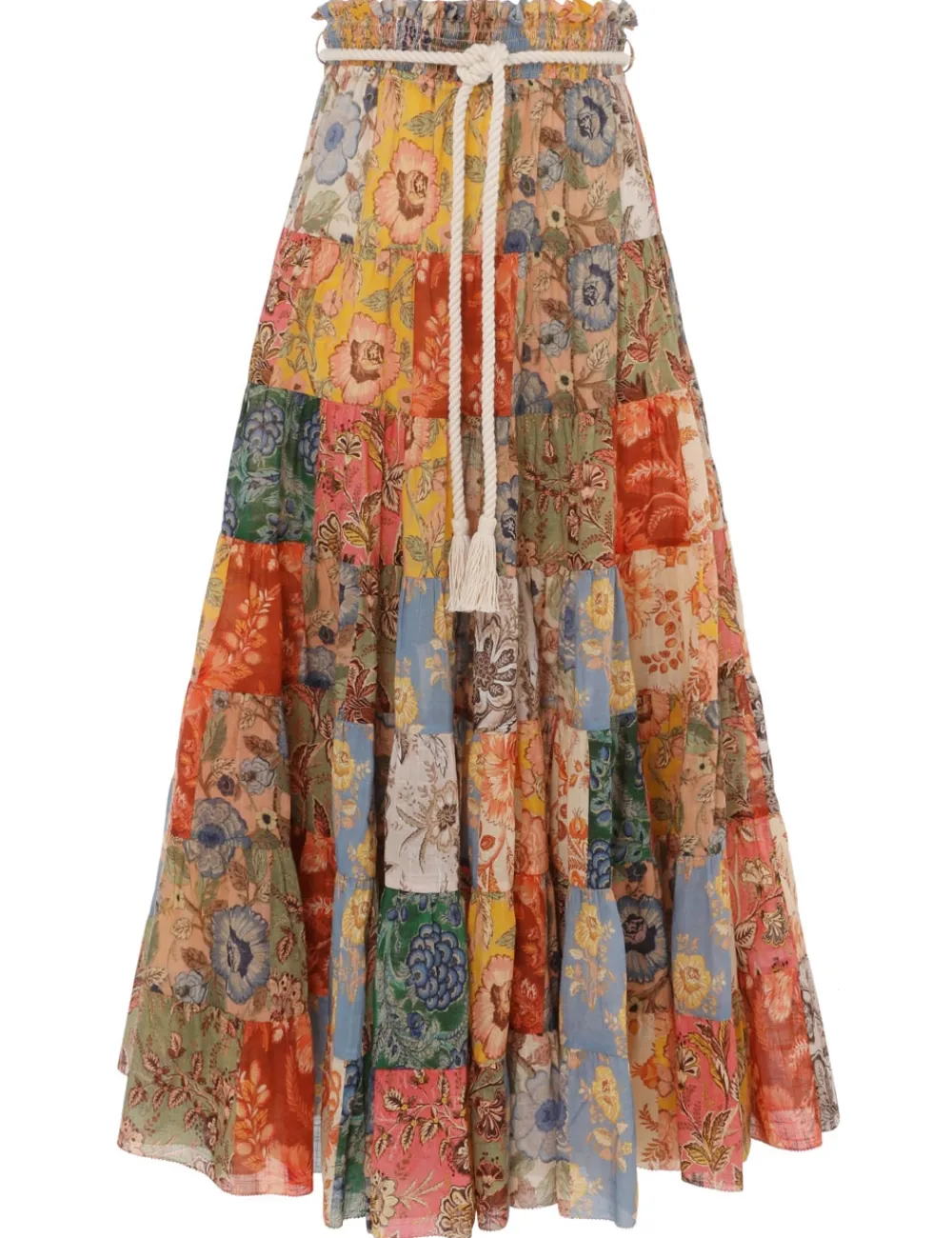 ZIMMERMANN Skirts<Junie Tiered Midi Skirt