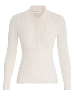 ZIMMERMANN Knitwear<Knit Polo Top