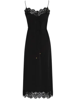 ZIMMERMANN Dresses<Lace Panel Slip Midi