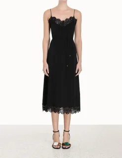 ZIMMERMANN Dresses<Lace Panel Slip Midi