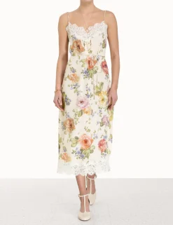 ZIMMERMANN Dresses<Lace Panel Slip Midi