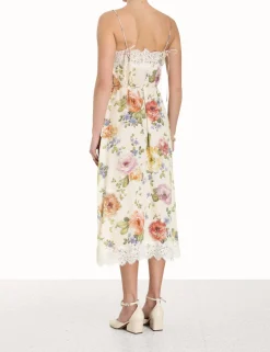 ZIMMERMANN Dresses<Lace Panel Slip Midi