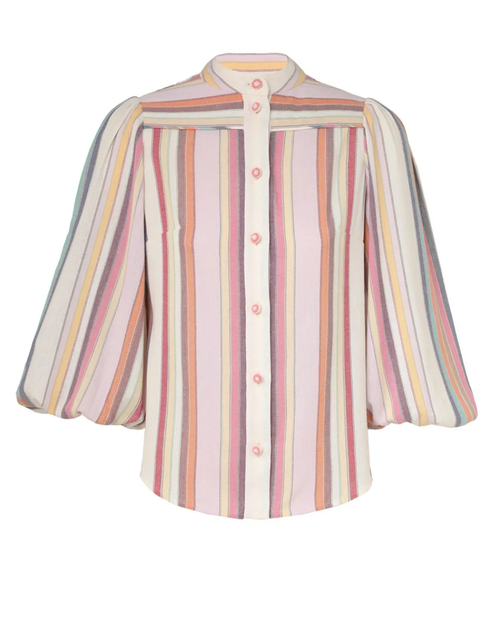 ZIMMERMANN Tops<Lexi Blouson Stripe Shirt