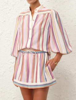 ZIMMERMANN Clothing<Lexi Blouson Stripe Shirt