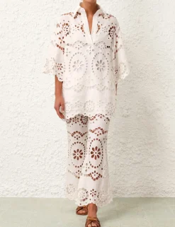 ZIMMERMANN Shorts & Pants<Lexi Embroidered Flare Pant