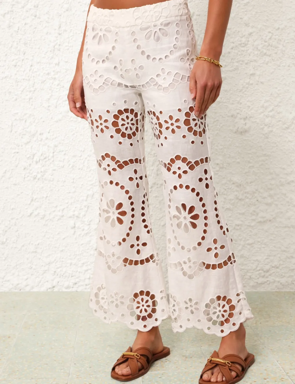 ZIMMERMANN Shorts & Pants<Lexi Embroidered Flare Pant