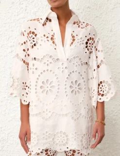 ZIMMERMANN Tops<Lexi Embroidered Tunic