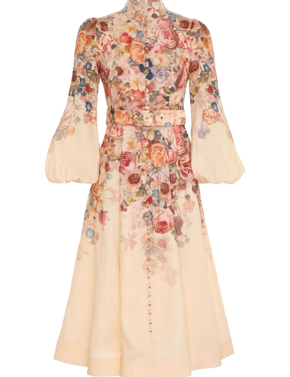 ZIMMERMANN Clothing<Luminosity Buttoned Midi Dress