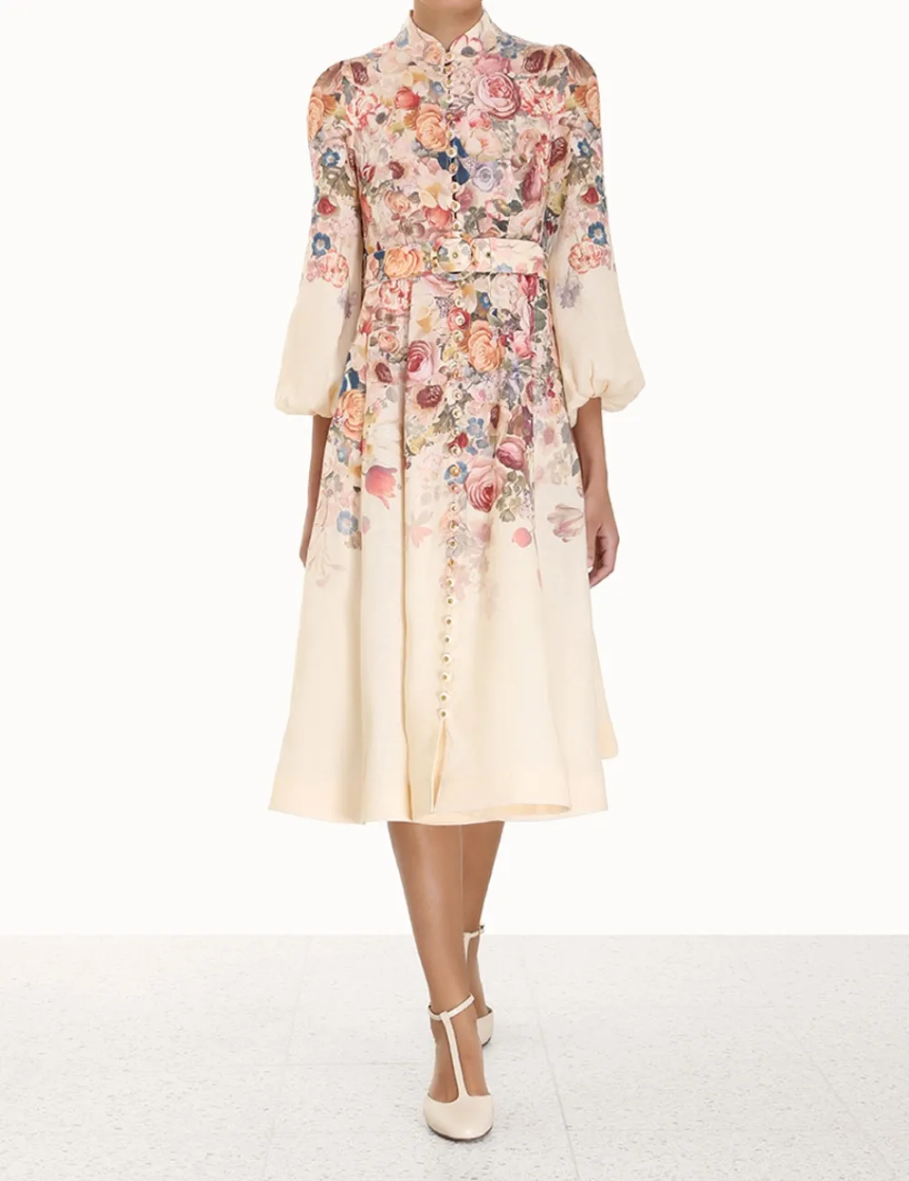 ZIMMERMANN Clothing<Luminosity Buttoned Midi Dress