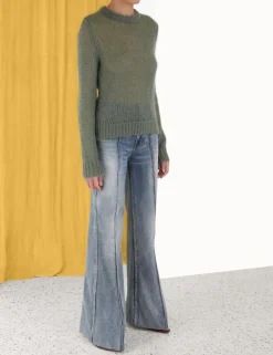 ZIMMERMANN Tops<Luminosity Crew Neck Sweater