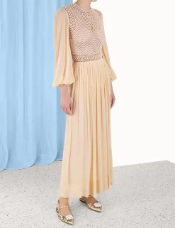 ZIMMERMANN Dresses<Luminosity Crochet Bodice Midi