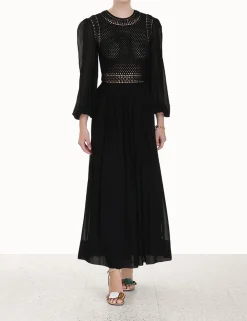 ZIMMERMANN Dresses<Luminosity Crochet Bodice Midi