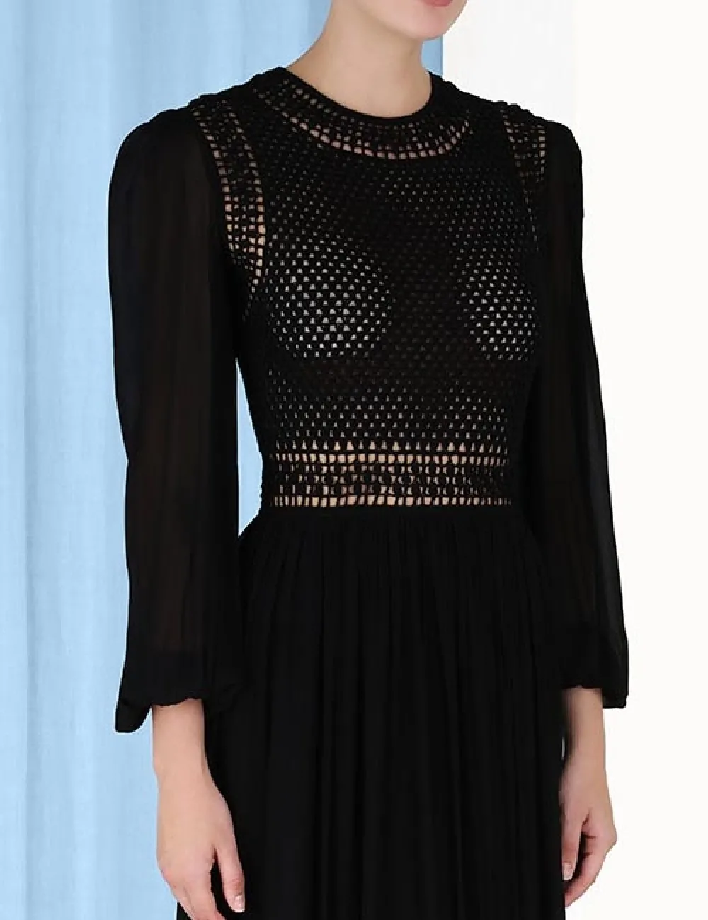 ZIMMERMANN Dresses<Luminosity Crochet Bodice Midi