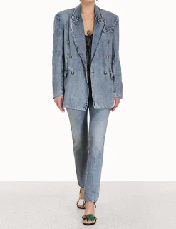 ZIMMERMANN Jackets & Coats<Luminosity Denim Blazer