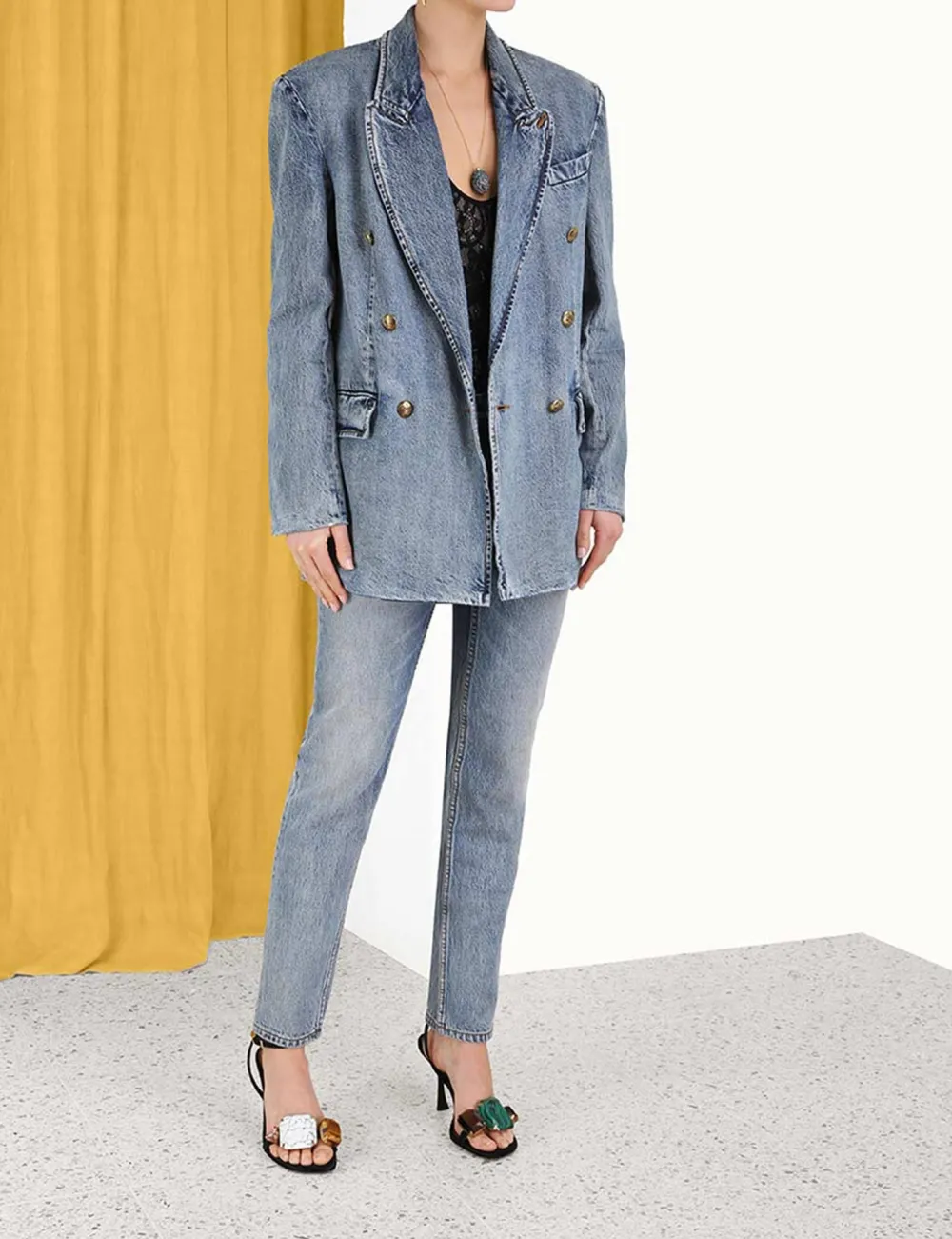 ZIMMERMANN Jackets & Coats<Luminosity Denim Blazer