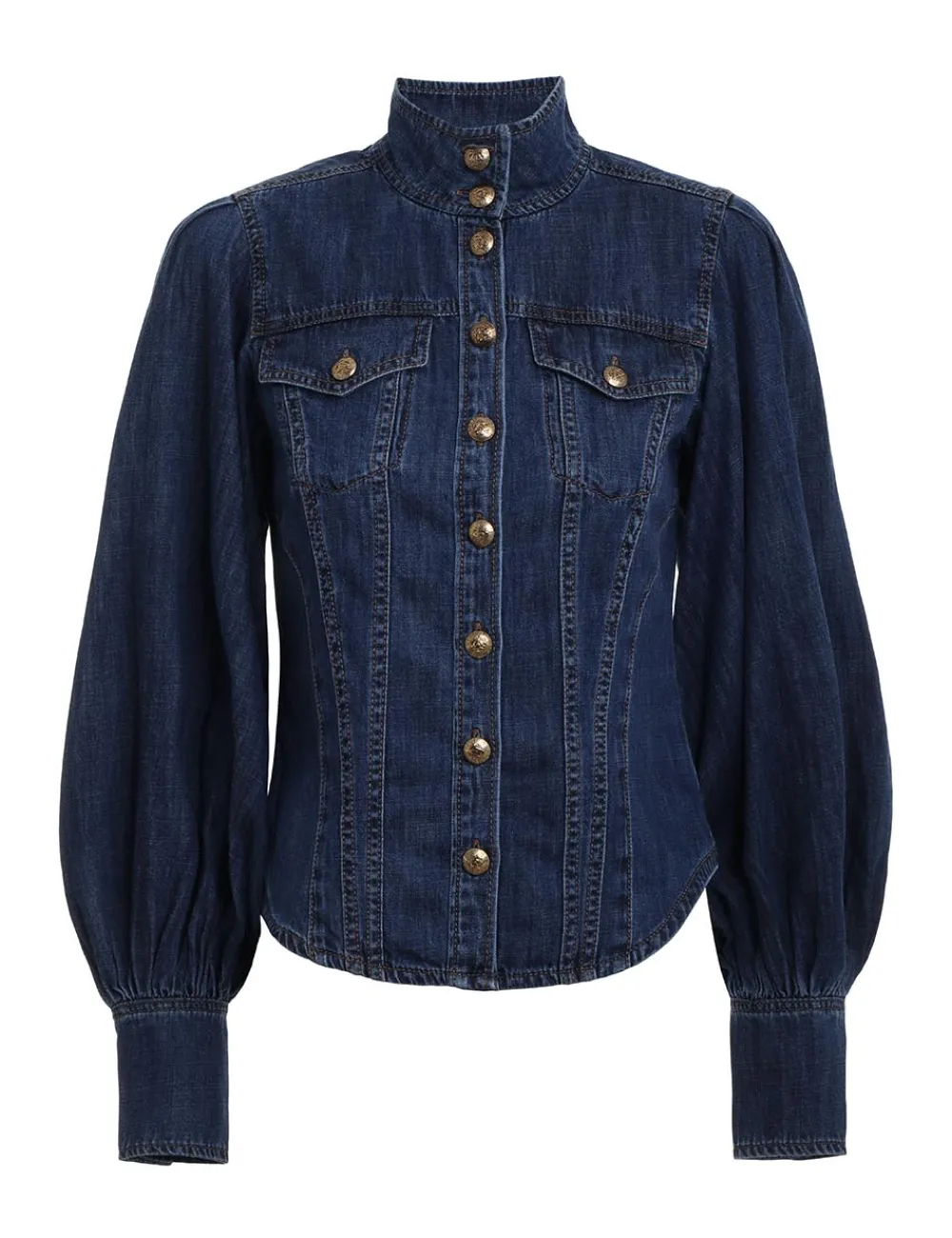 ZIMMERMANN Denim<Luminosity Denim Corset Shirt