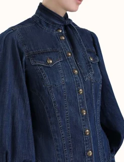 ZIMMERMANN Denim<Luminosity Denim Corset Shirt