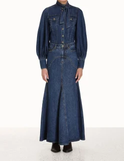 ZIMMERMANN In Denim<Luminosity Denim Corset Shirt