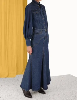 ZIMMERMANN In Denim<Luminosity Denim Corset Shirt