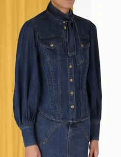 ZIMMERMANN In Denim<Luminosity Denim Corset Shirt