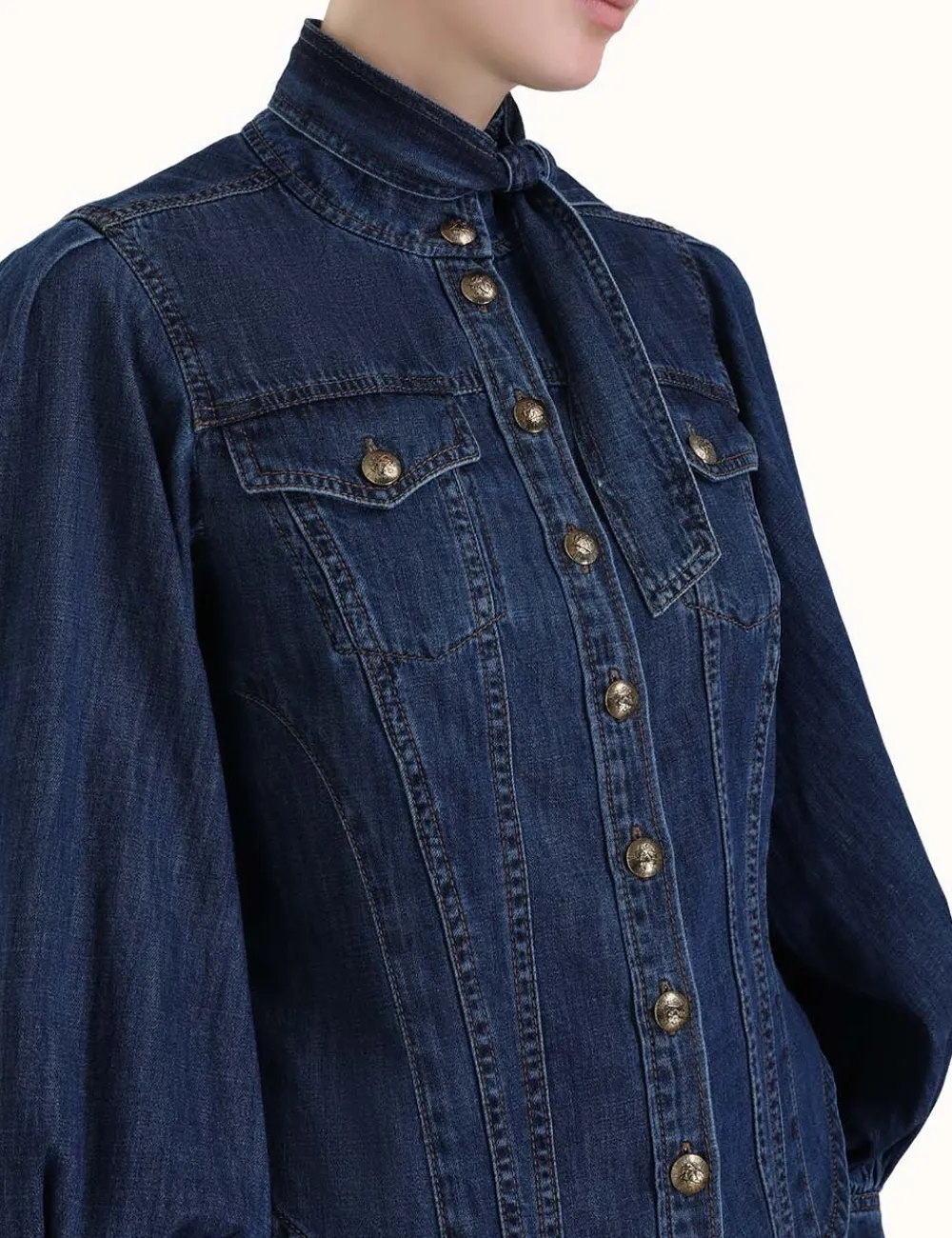 ZIMMERMANN In Denim<Luminosity Denim Corset Shirt