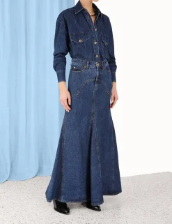 ZIMMERMANN Denim<Luminosity Denim Maxi Skirt