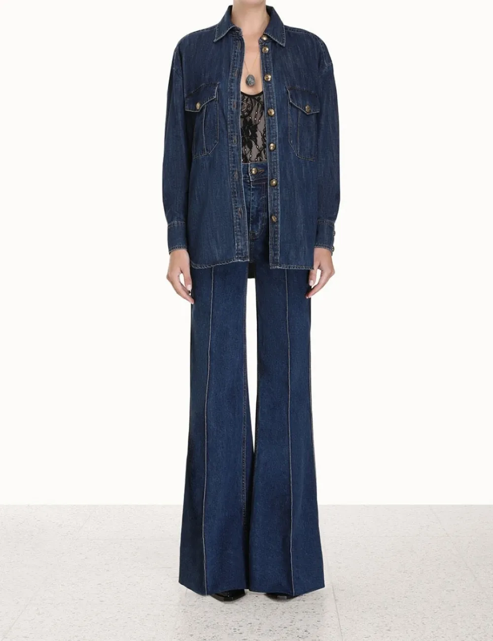 ZIMMERMANN Clothing<Luminosity Denim Shirt