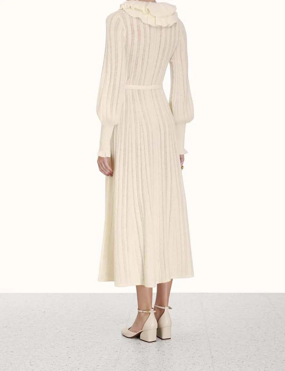 ZIMMERMANN Knitwear<Luminosity Frill Neck Dress