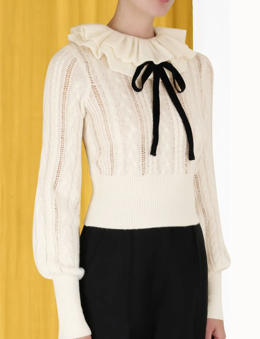 ZIMMERMANN Tops<Luminosity Frill Neck Sweater