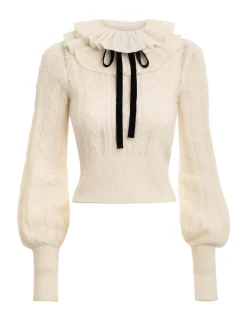 ZIMMERMANN Clothing<Luminosity Frill Neck Sweater