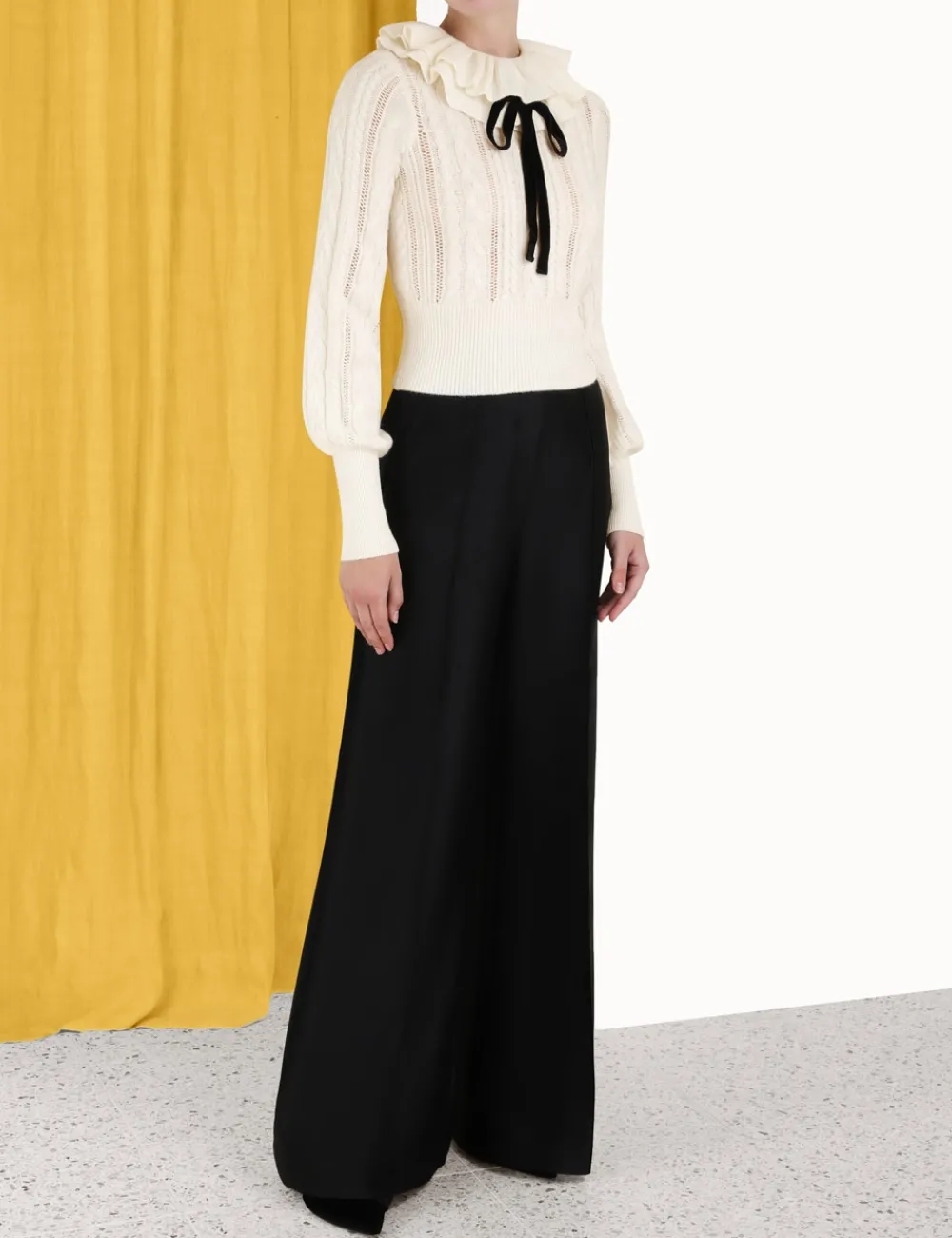 ZIMMERMANN Clothing<Luminosity Frill Neck Sweater
