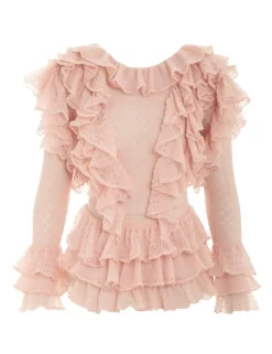ZIMMERMANN Knitwear<Luminosity Frill V-Neck Top
