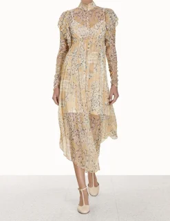 ZIMMERMANN Clothing<Luminosity Gathered Midi Dress