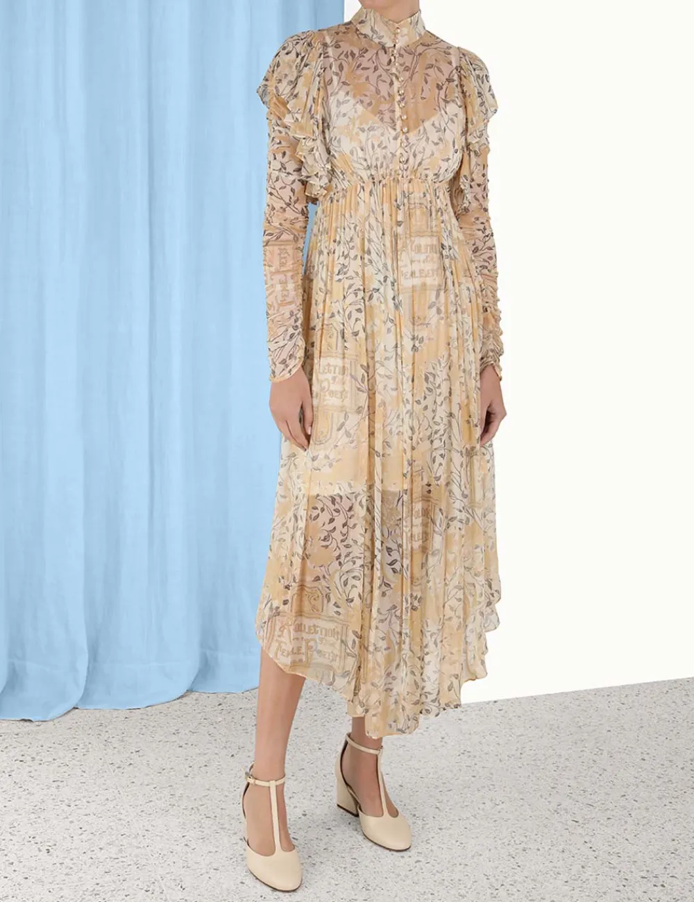 ZIMMERMANN Clothing<Luminosity Gathered Midi Dress