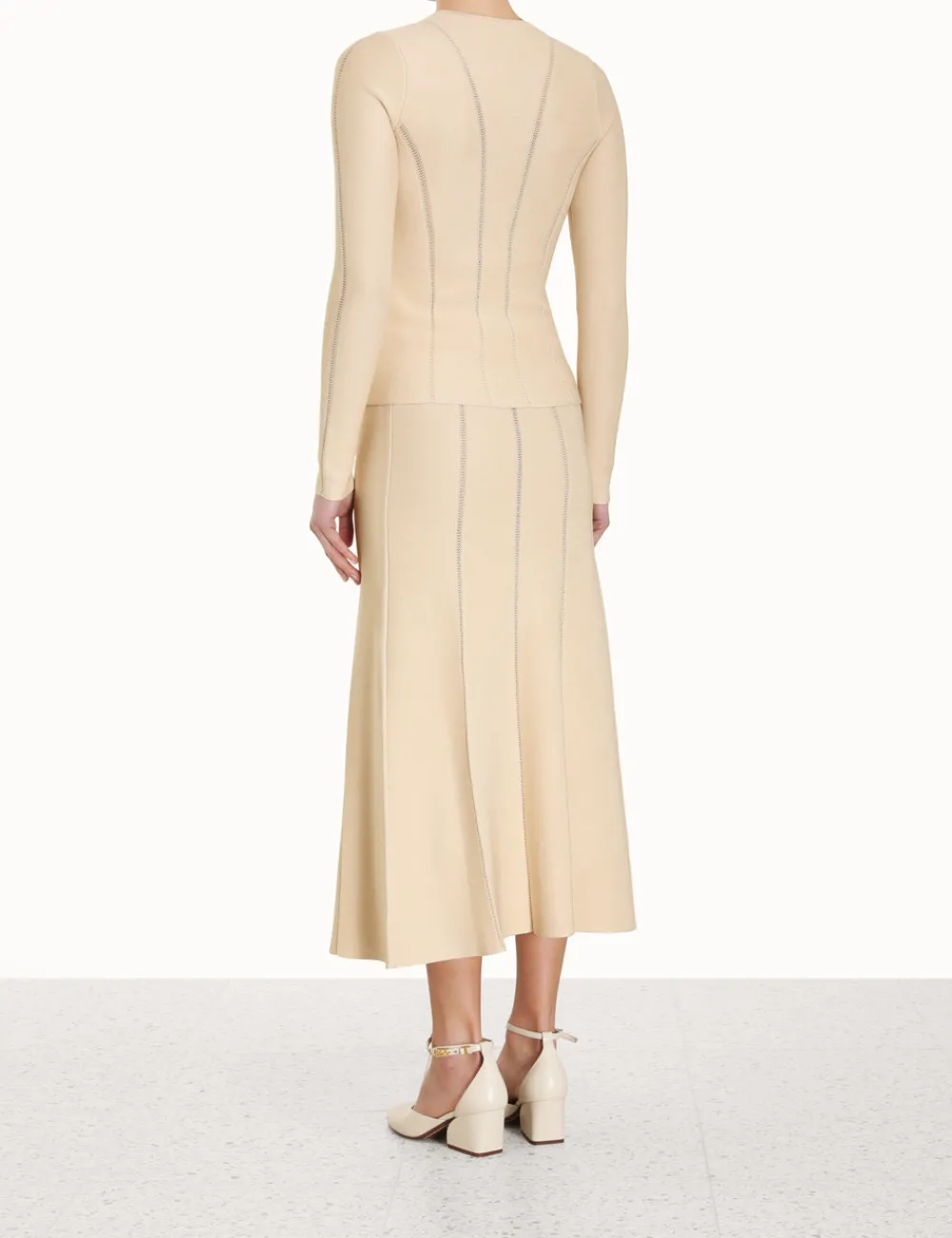 ZIMMERMANN Skirts<Luminosity Knit Panelled Skirt