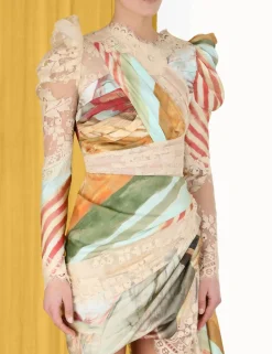 ZIMMERMANN Dresses<Luminosity Lace Drape Mini