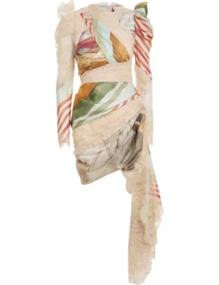 ZIMMERMANN Clothing<Luminosity Lace Drape Mini