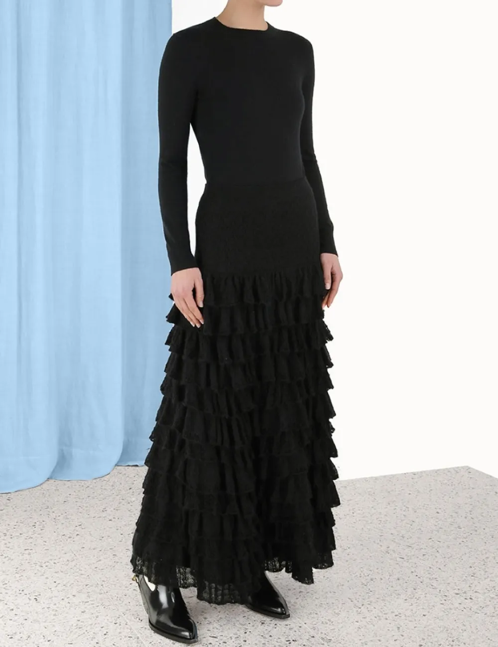 ZIMMERMANN Skirts<Luminosity Lace Frill Skirt