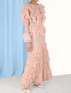 ZIMMERMANN Skirts<Luminosity Lace Frill Skirt