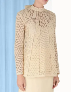 ZIMMERMANN Clothing<Luminosity Lace Paneled Blouse