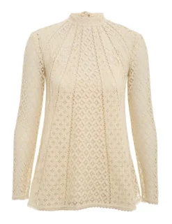 ZIMMERMANN Tops<Luminosity Lace Paneled Blouse