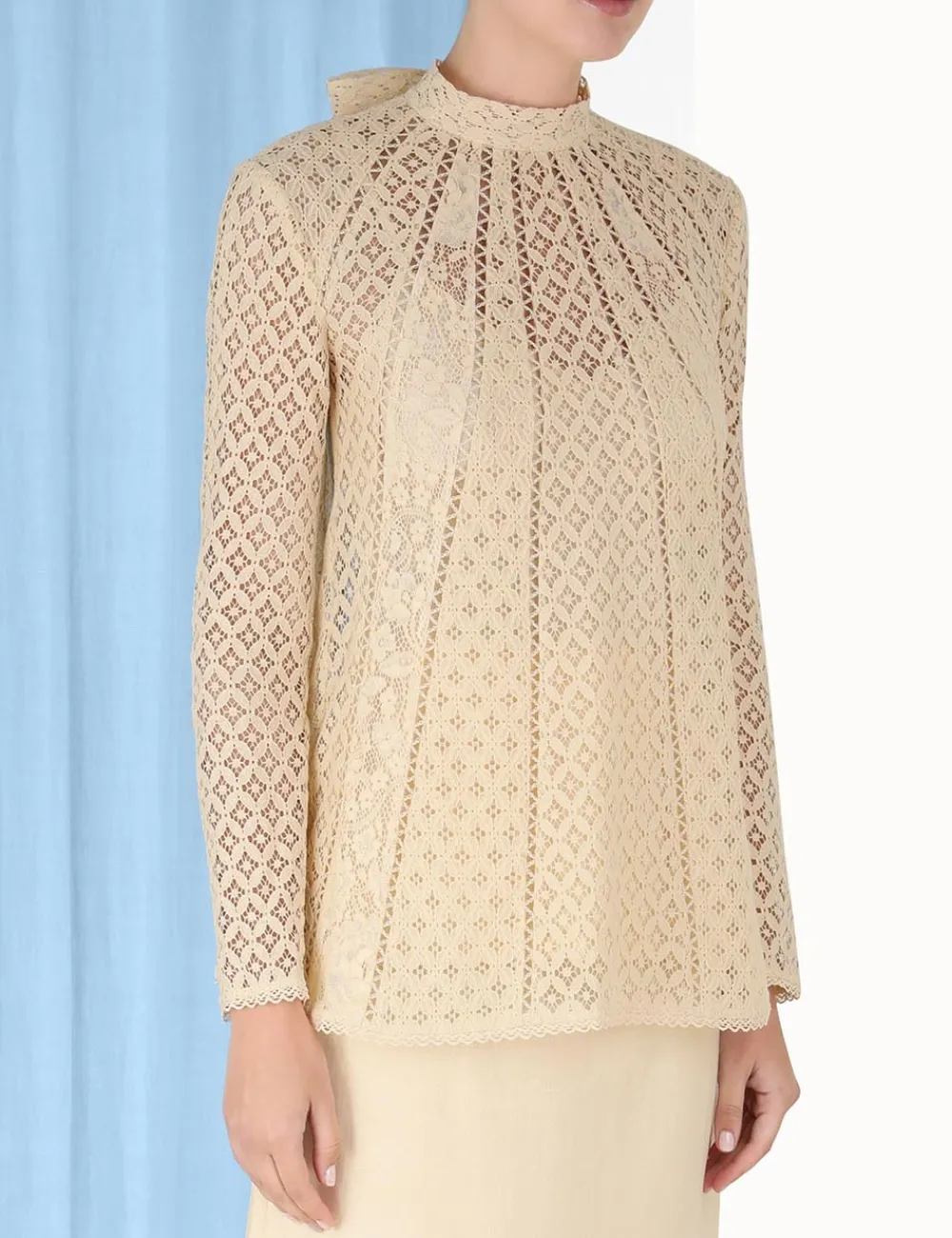ZIMMERMANN Tops<Luminosity Lace Paneled Blouse