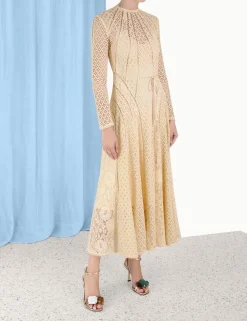 ZIMMERMANN Dresses<Luminosity Lace Panelled Midi