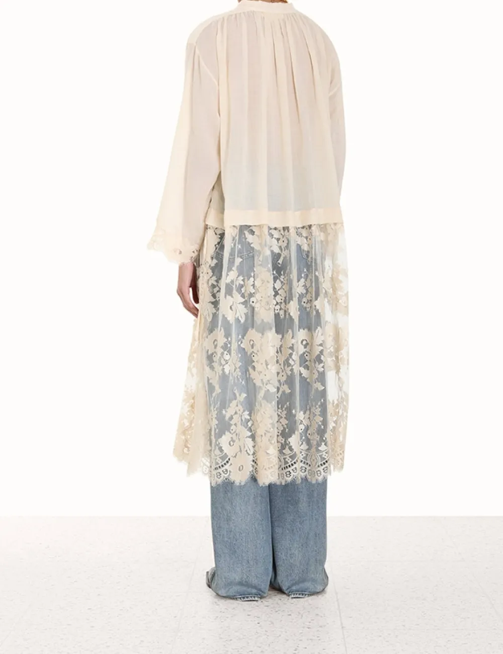 ZIMMERMANN In Denim<Luminosity Lace Shirt